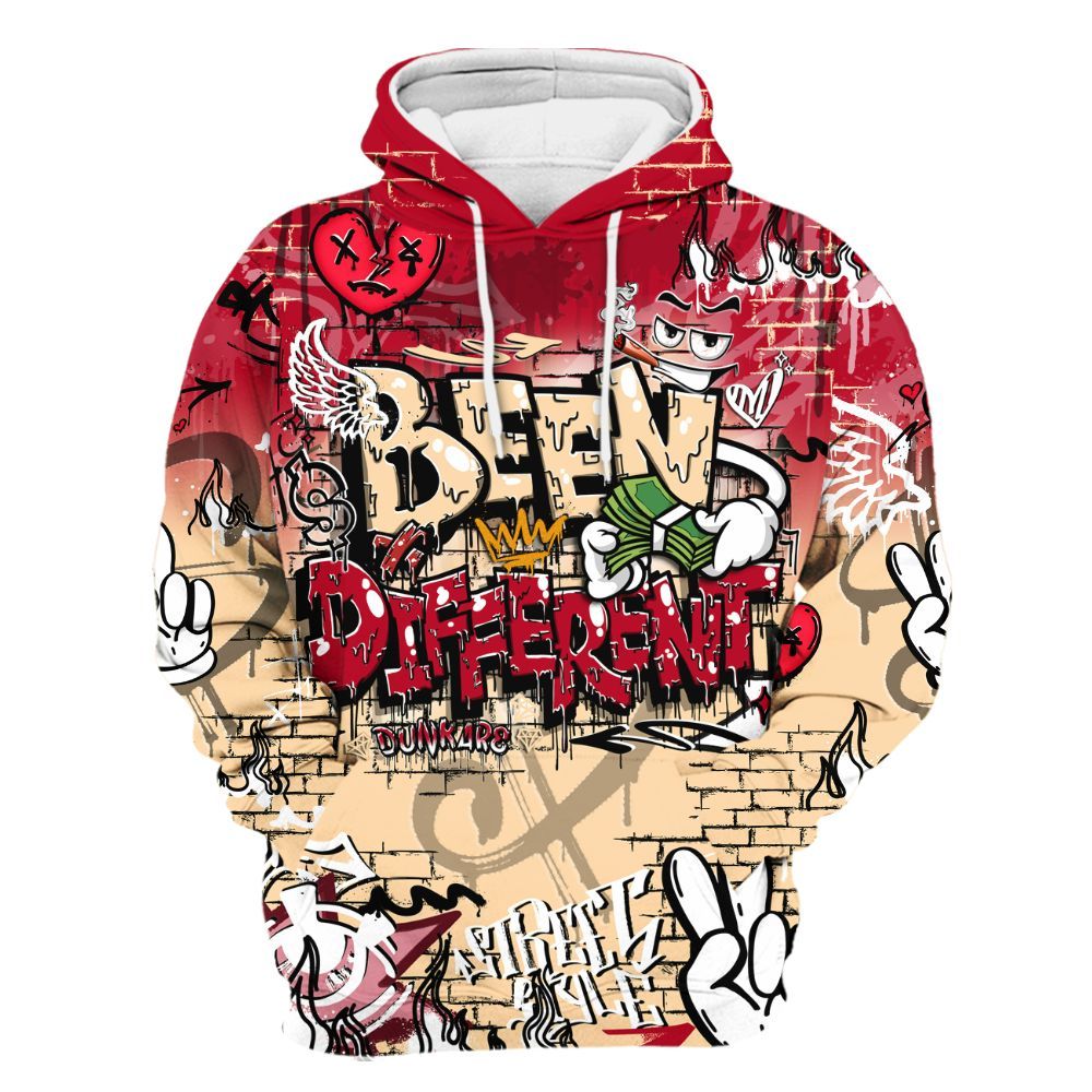 Hoodie To Match Retro Pizza GS 4s - Been Dif2erent Drip Graffiti All Over Print