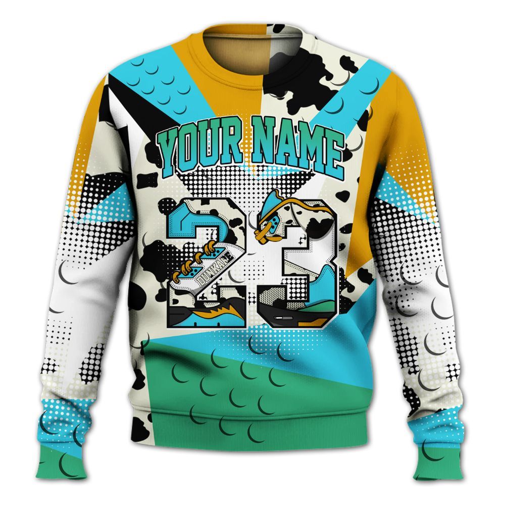 Sweatshirt To Match Dunk Chunky Dunky - Poly Custom Name Number 23 5s All Over Print