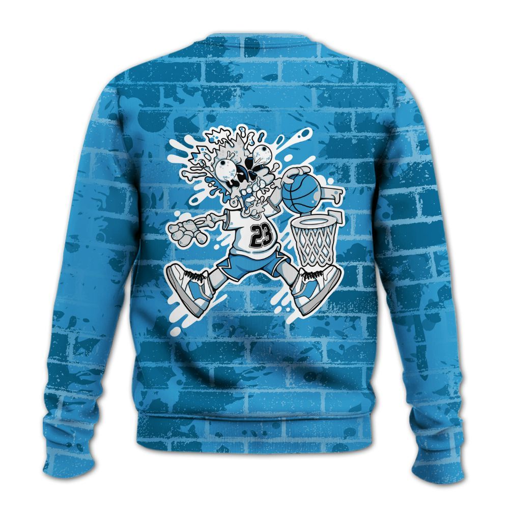 Sweatshirt To Match Powder Blue 9s - 85's Dunks Graphic Halloween All Over Print