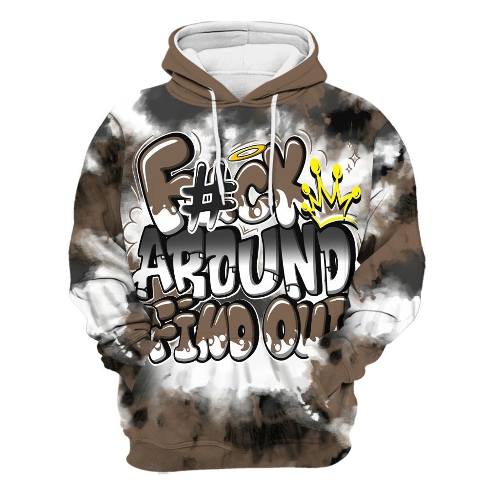 Hoodie To Match Dark Mocha Jack - Tie Dye FK Around Find Out All Over Print