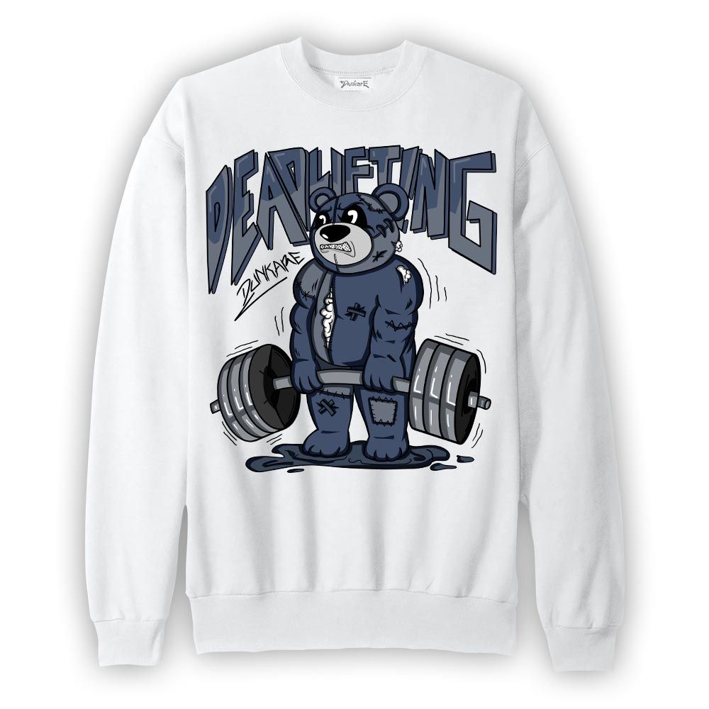 Sweatshirt To match Low Diffused Blue 11s Sweatshirt - Deadlifting Bear Graphic