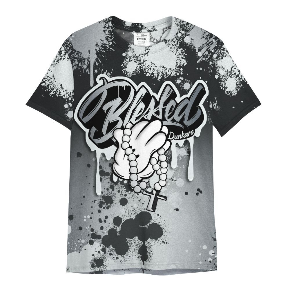 Shirt To Match Cap And Gown 6s - God Blessed Ink Drip All Over Print