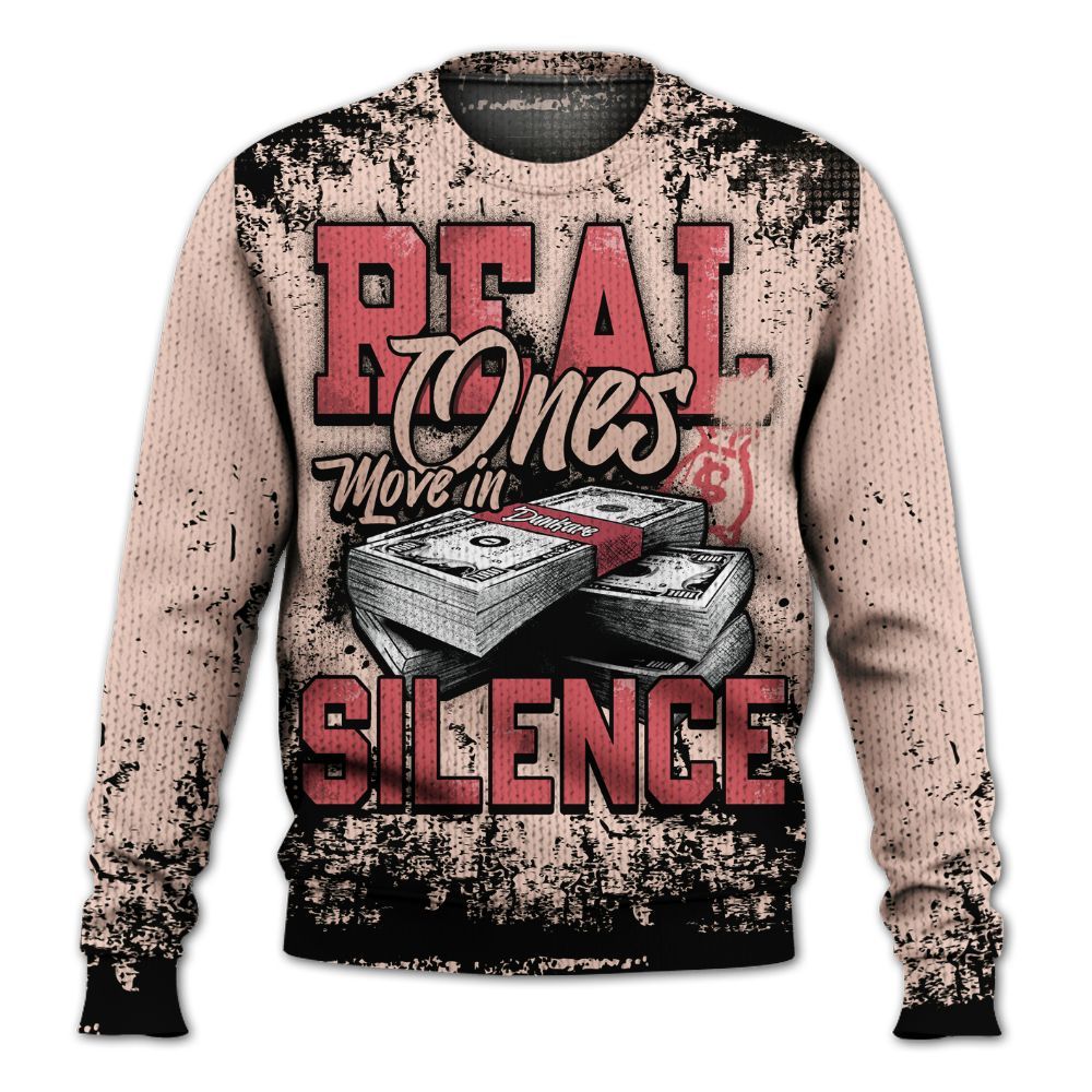 Sweater To Match Washed Coral 2s Shirt, Move In Silence Money Street Retro Graphic