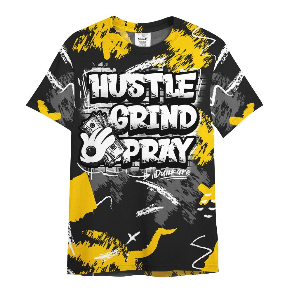 Shirt To Match Corteiz Air Max 95 Tour Yellow - Hustle Grind Pray Retro All Over Print