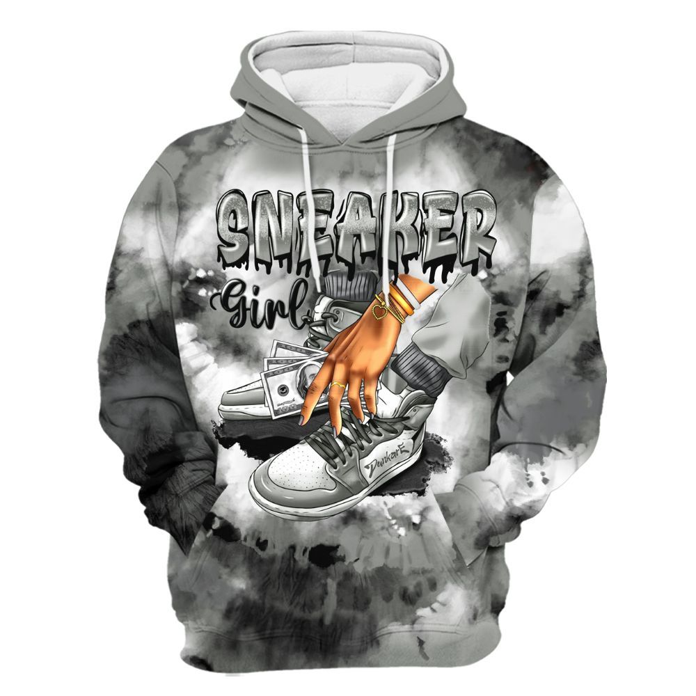 Hoodie To Match Paris Olympics 4s - SNEAKER Girl Money Drip Tie Dye All Over Print