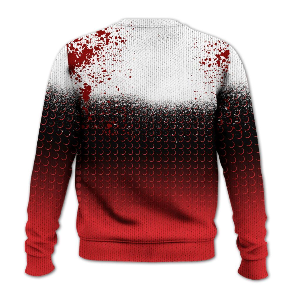 Knitted Sweater To Match Chile Red 9s - Halftone Time Is Money