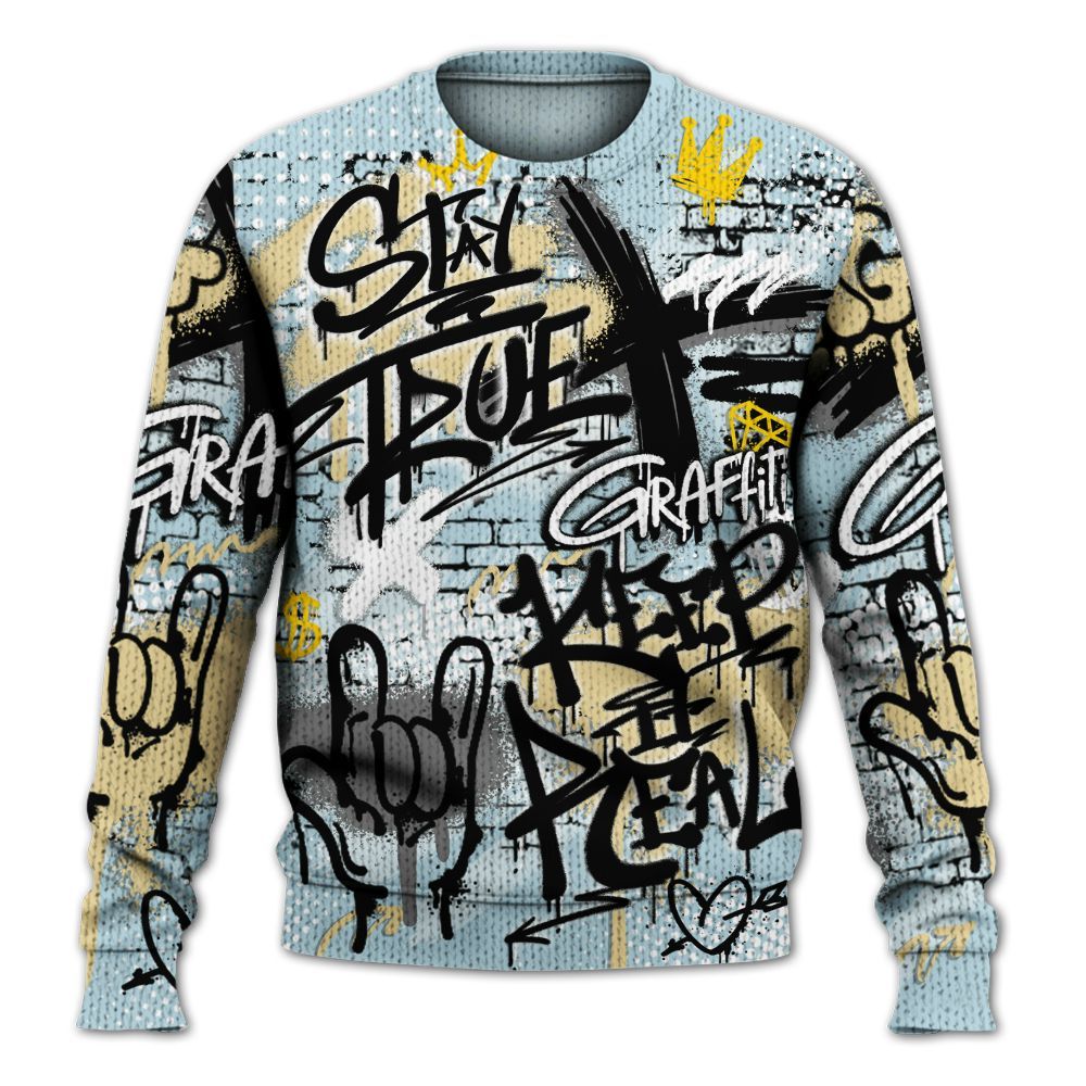 Knitted Sweater To Match Low Year Of The Snake 11s - True It Real Graffiti Streetwear