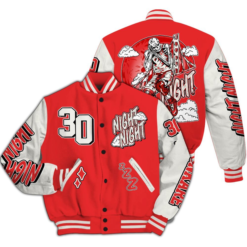 Varsity Jacket To Match Air Max 1 Jacquemus Red - Seeya Skeleton All Over Print