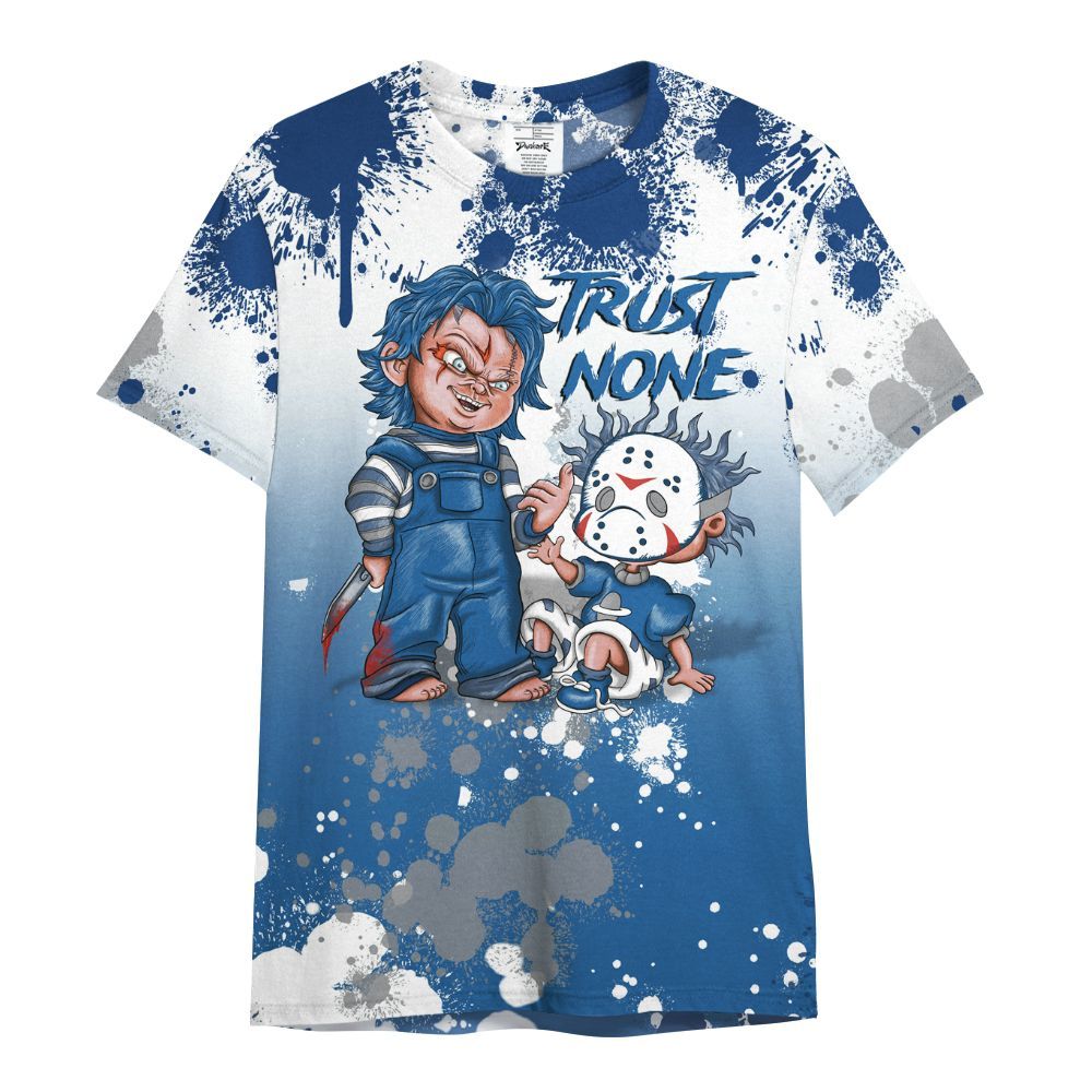 Shirt To Match French Blue 13s - Trust No One Scary All Over Print