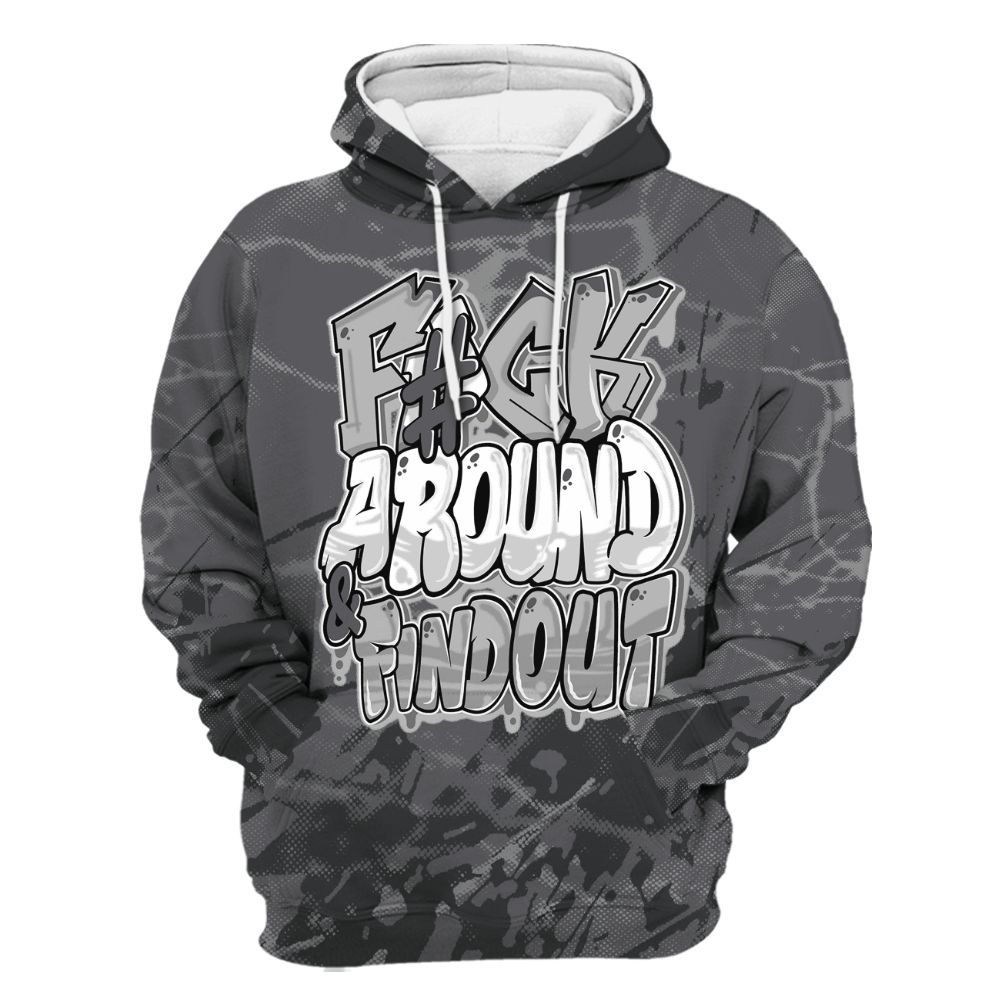 Hoodie To Match White Thunder 4s - F Around Find Out Graphic Profound All Over Print