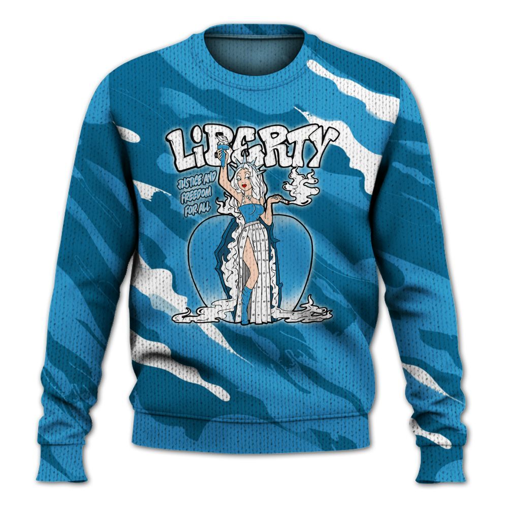 Knitted Sweater To Match Powder Blue 9s - Midwest Cartoon Colored