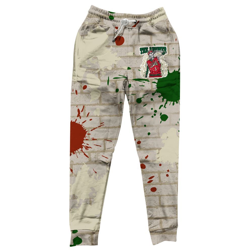 Sweatpant To Match El Grito 5s - Allen Answer Skeleton Brick All Over Print