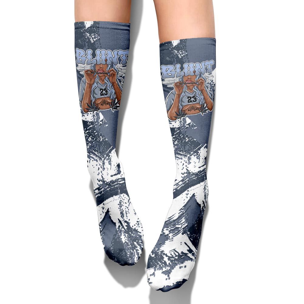 Sock To Match Low Diffused Blue 11s - Bluntz Unique Circle Splash