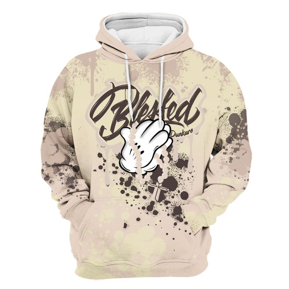 Hoodie To Match A Ma Maniere X Fossil Stone 4s - God Blessed Ink Drip All Over Print