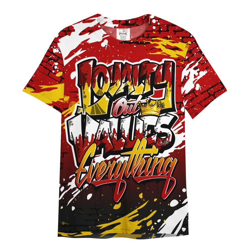 Shirt To Match Low Lucky Cat 1s - Values Of Loyalty Drip All Over Print