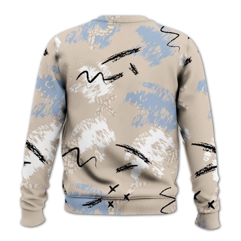 Sweatshirt To Match Desert Sand 3s - Hustle Grind Pray Graphic Street Style All Over Print