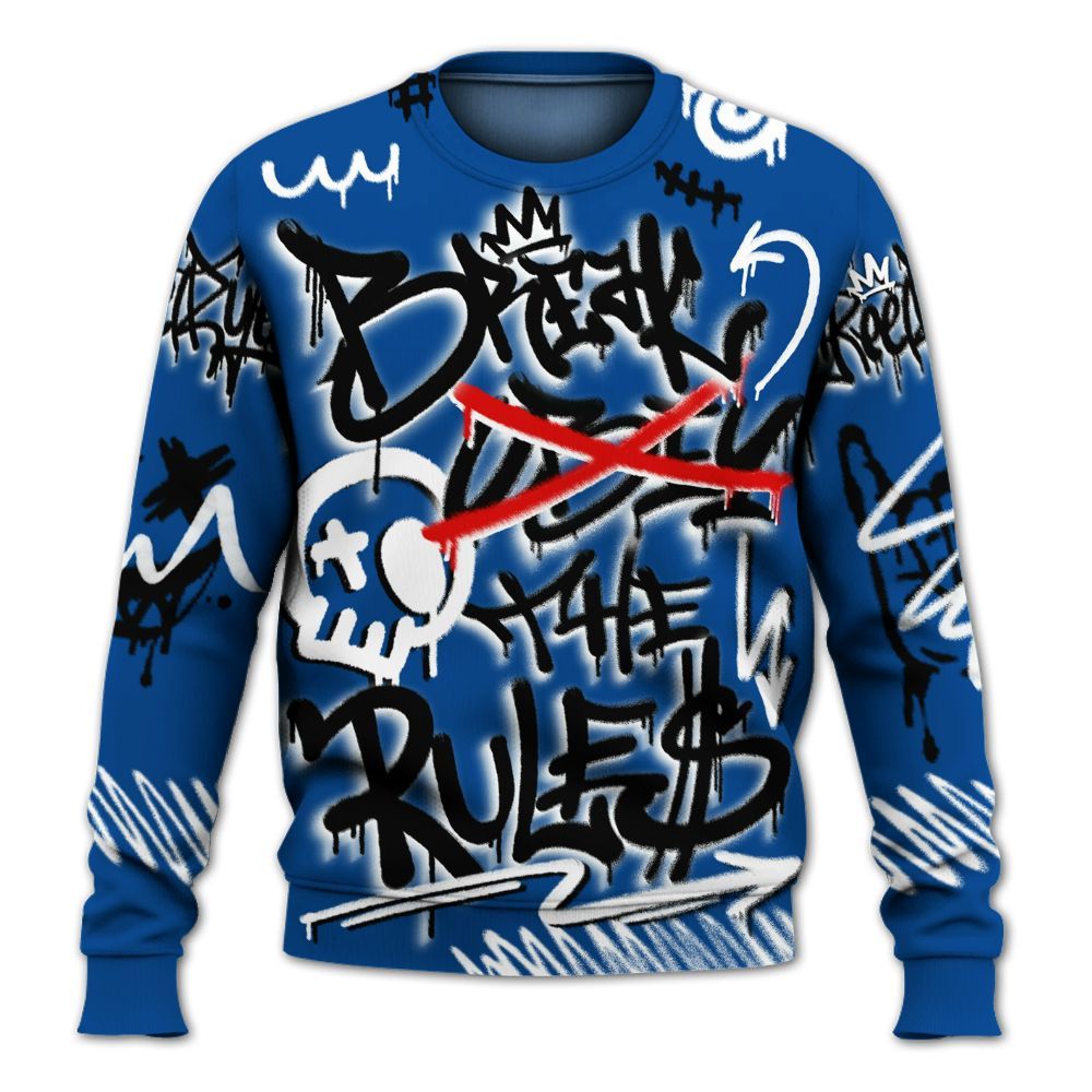 Sweatshirt To Match Low 85 Royal 1s - Break Rules Streetwear All Over Print