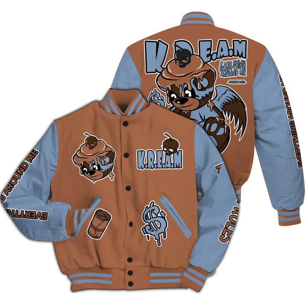 Varsity Jacket To Match Air Foamposite Metallic Copper - Loot Bear All Over Print