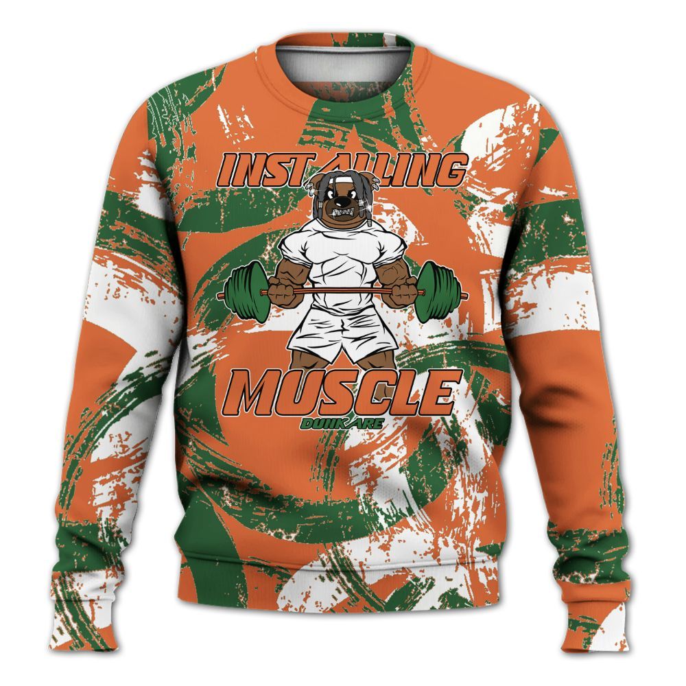 Sweatshirt To Match Low Miami 5s - Installing Muscle Bear Circle Slpash All Over Print