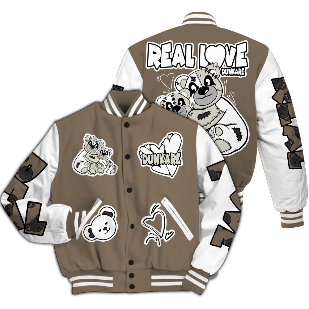 Varsity Jacket To Match Low OG Dark Mocha 1s - Sincere Fondness Bear All Over Print