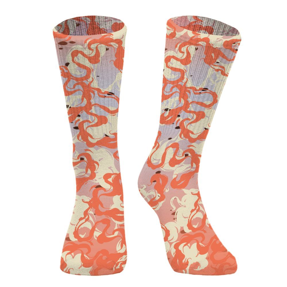 Sock To Match DJ Khaled Crimson Bliss 5s - Color Smoke Graphic