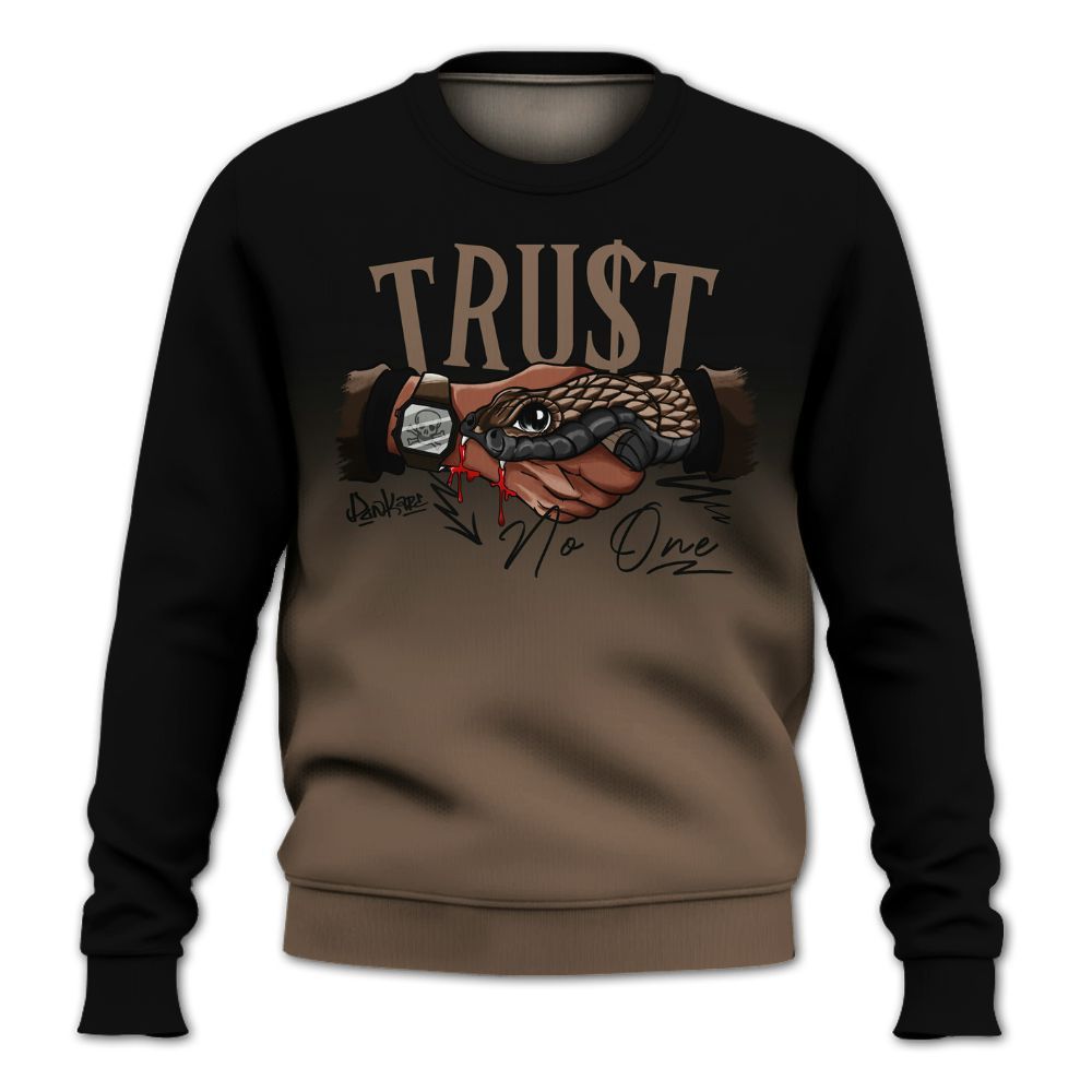 Sweatshirt To Match Dark Mocha Jack - Snake Trust No One Drip All Over Print