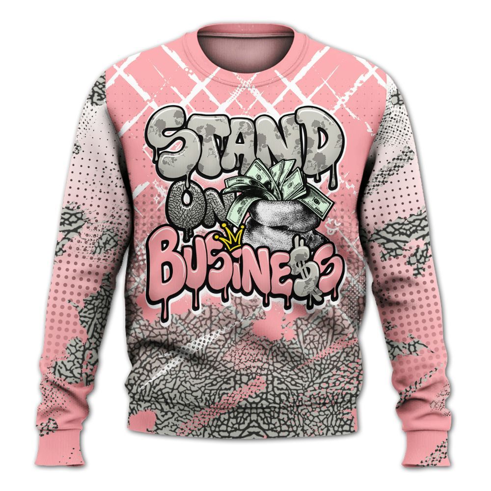 Sweatshirt To Match Retro Wings 3s - Halftone Stand Business Dripping All Over Print