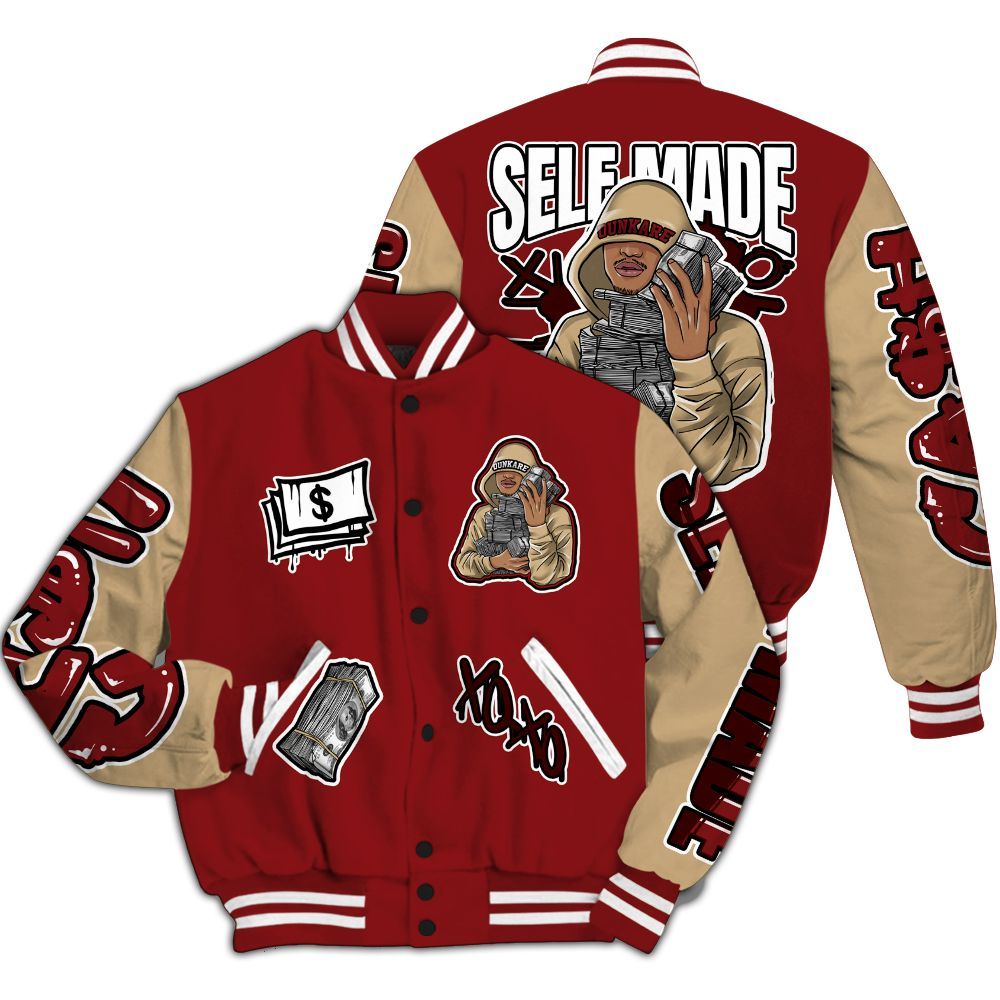 Varsity Jacket To Match Bin 23 3s - Selfmade Unique All Over Print