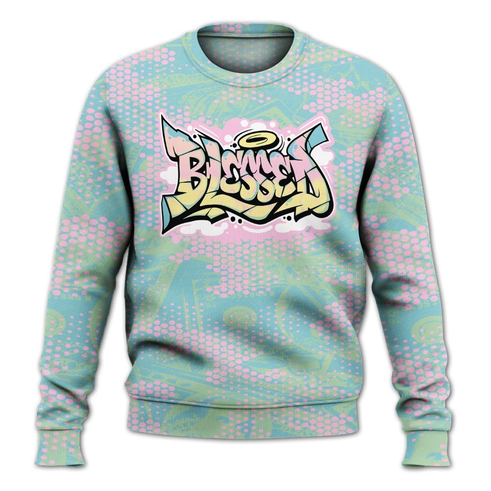 Sweatshirt To Match SB Dunk Low Visty - Blessing Graphic Banknotes All Over Print