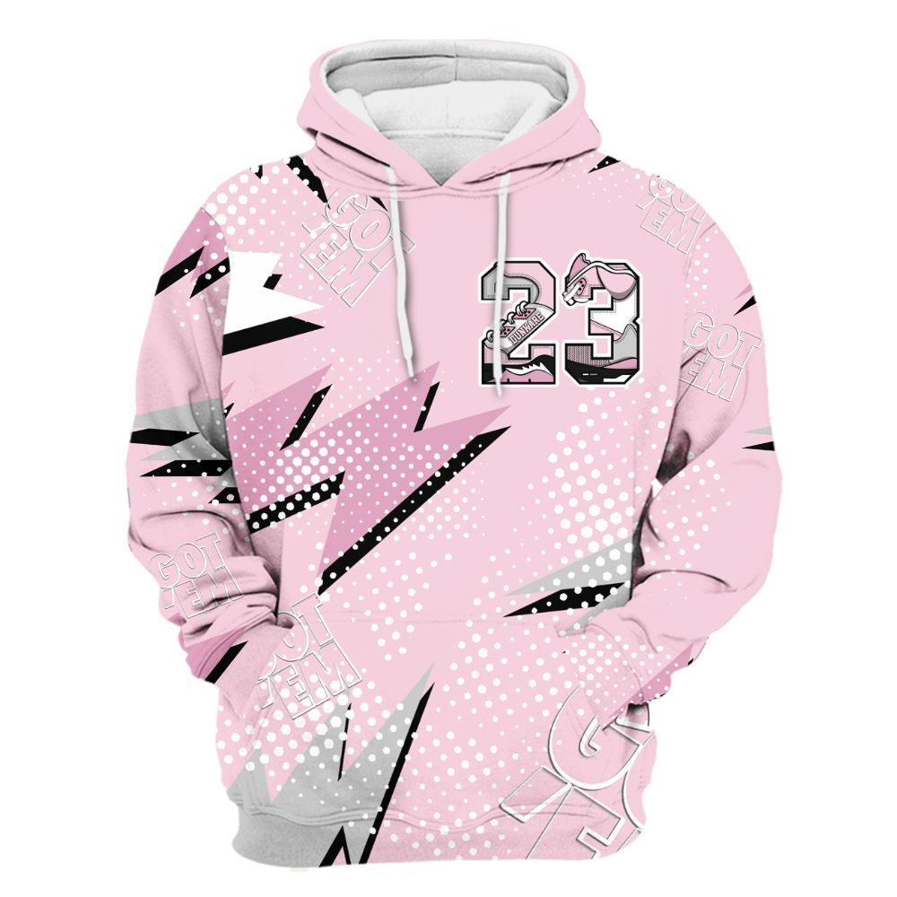 Hoodie To Match Orchid 4s - Custom Name Number 23 5s All Over Print