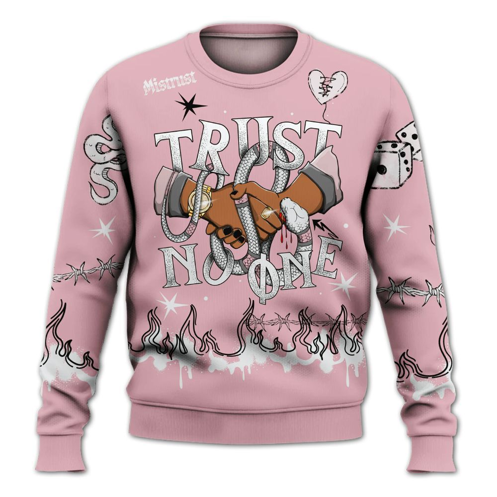 Sweatshirt To Match Air Max DN Pink Foam - Trust No One Snake-Bite Doodle Crayon All Over Print