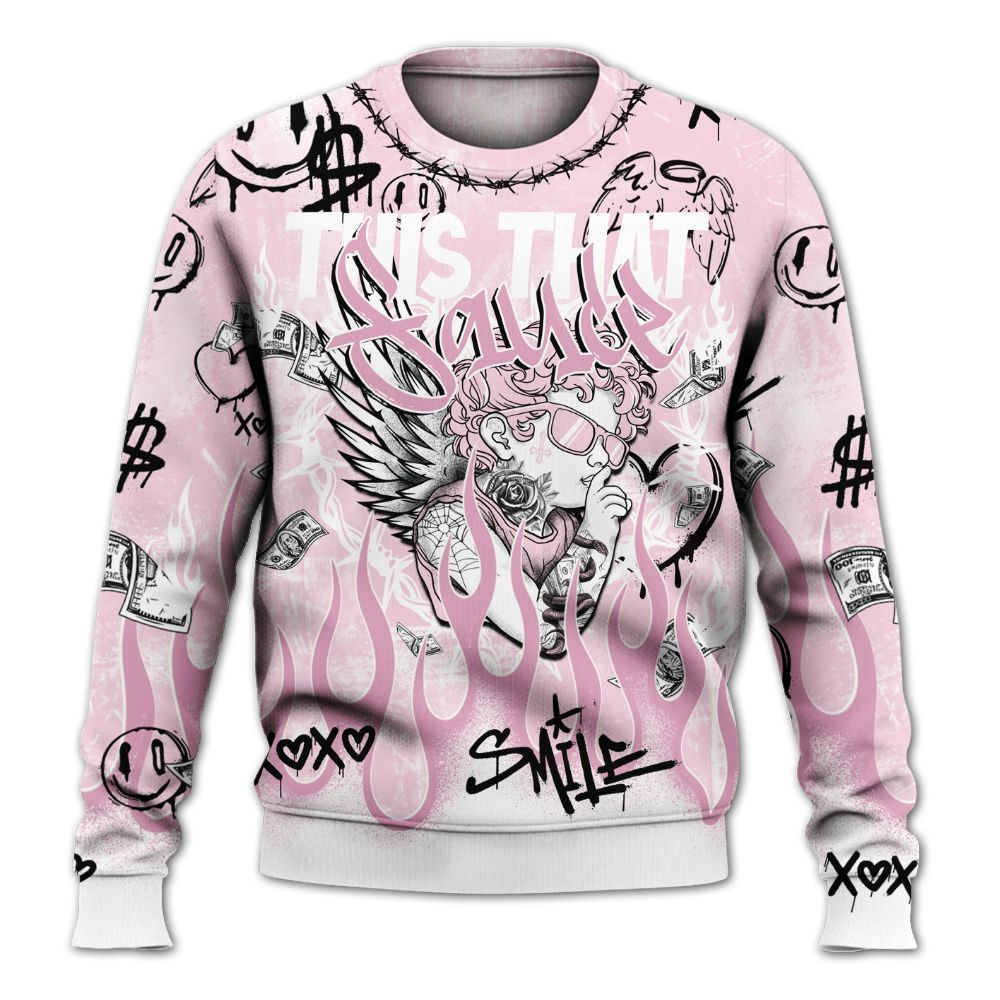 Sweatshirt To Match Orchid 4s - This That Sauce Angel All Over Print