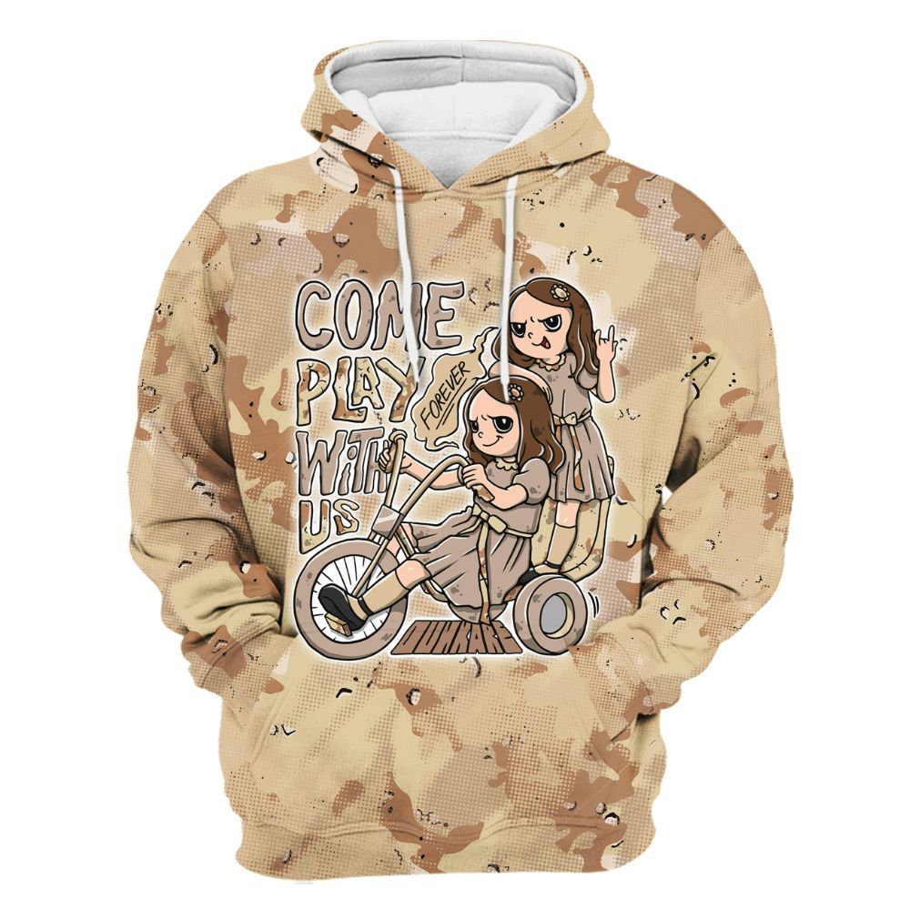 Hoodie To Match Desert Camo 3s - Come Hangout Halloween Abstract Halftone All Over Print