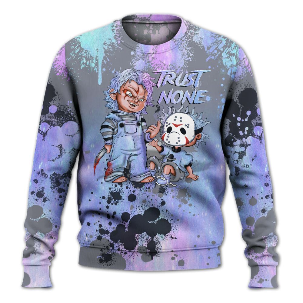 Sweatshirt To Match Zen Master 4s - Trust No One Scary All Over Print