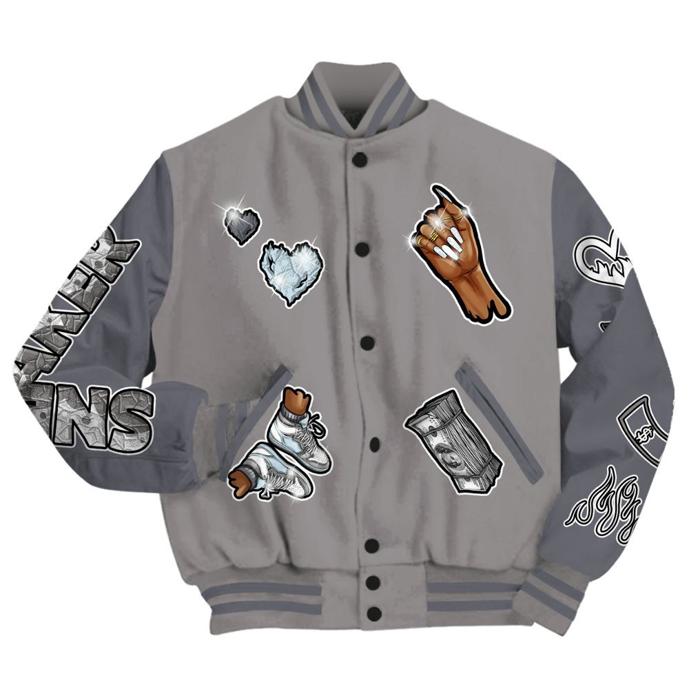 Varsity Jacket To Match Cool Grey 11s - Sneakerz Girlz All Over Print