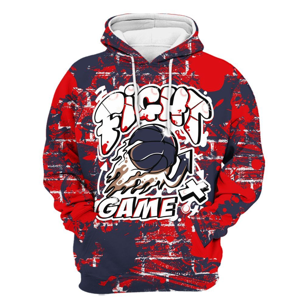 Hoodie To Match Low OG Howard Bison 1s - Fighter Games Graphic Street Art All Over Print