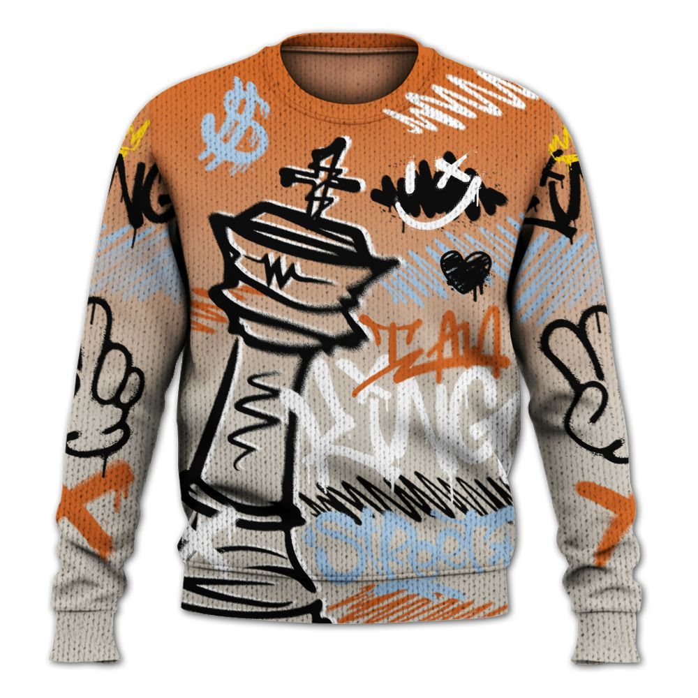 Knitted Sweater To Match SE Craft 5s - Street King Chess Streetwear