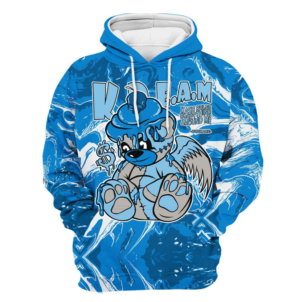Hoodie To Match Industrial Blue 4s - Loot Bear Liquid All Over Print