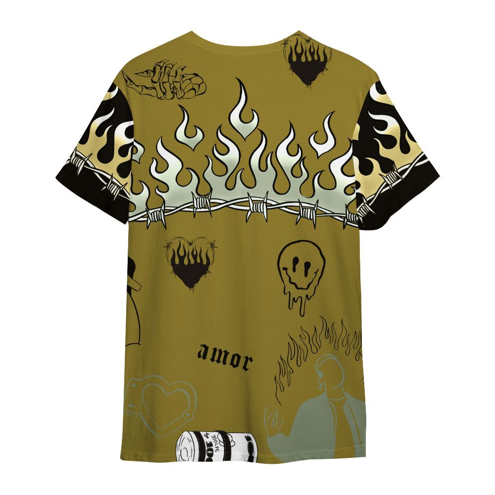 Shirt To Match Air Flightposite Metallic Gold - Snake Trust No One All Over Print