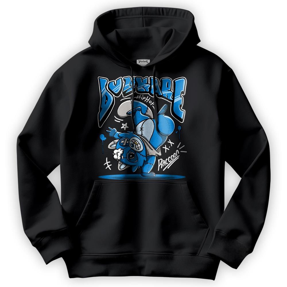 Sweatshirt To Match Industrial Blue 4s Hoodie - Freestyle Hip Hop Raccoon Hoodie Unisex 1505 DNY