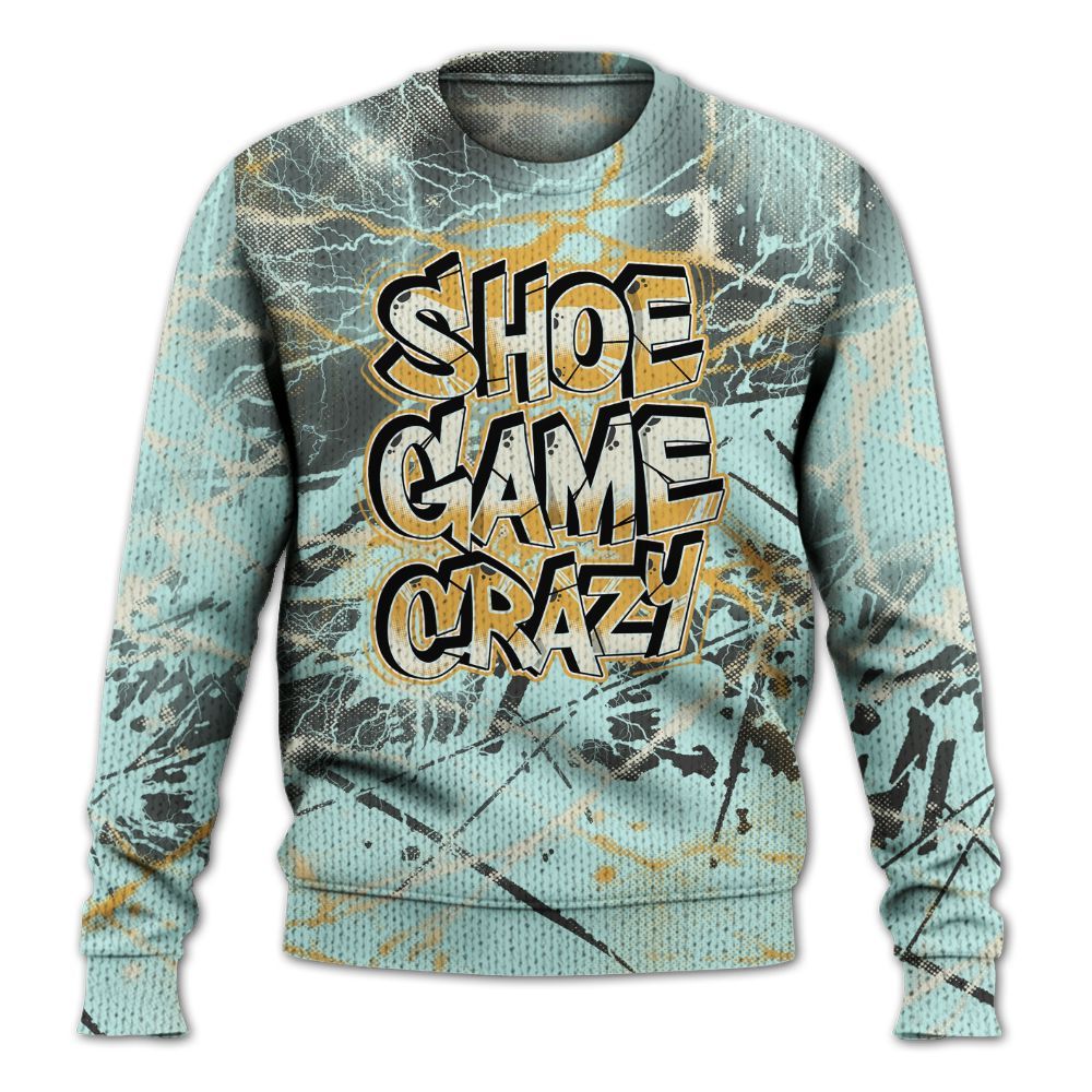 Knitted Sweater To Match Pure Platinum 4s - Shoe Game Crazy Graphic
