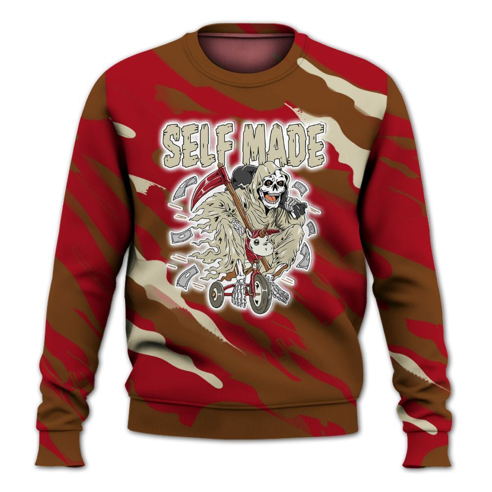 Sweatshirt To Match Archaeo Brown 5s - Self Make Skeleton Colored All Over Print
