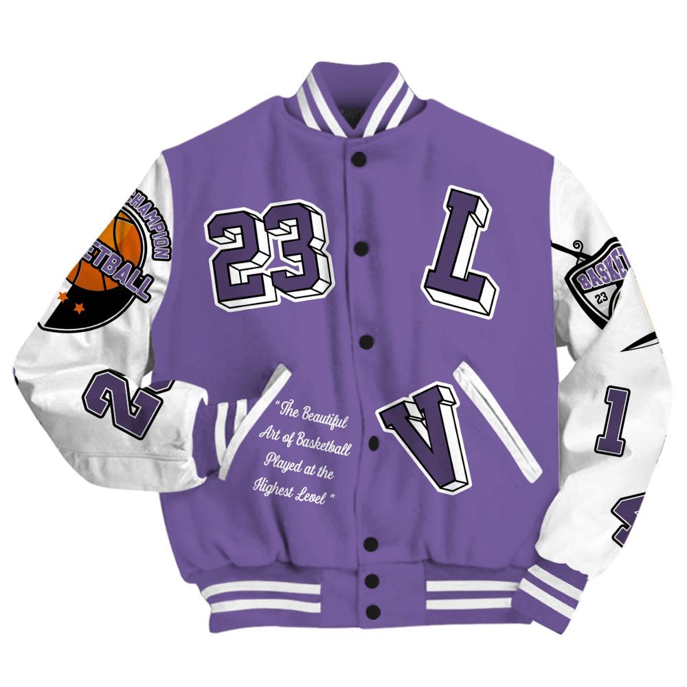 Varsity Jacket To Match Dunk Low Black Raspberry - The GOAT Got Em Streetwear All Over Print