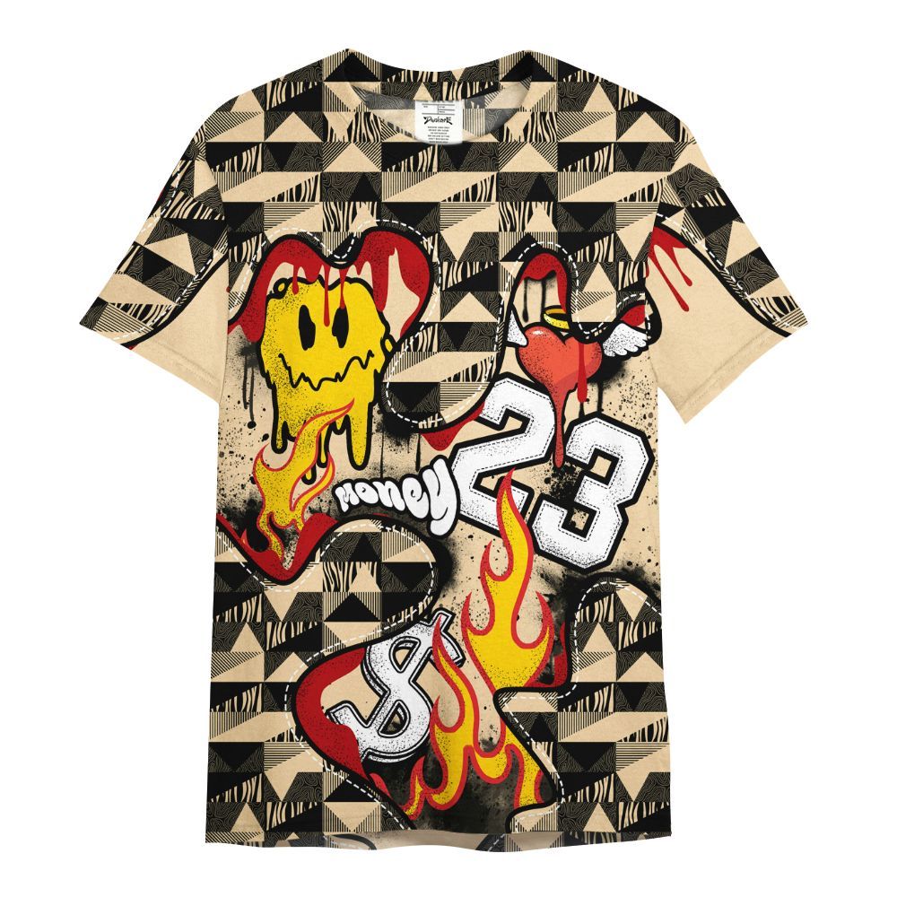 Shirt To Match Dunk Low Strawberry Waffle - 23 Smile Burning Heart All Over Print