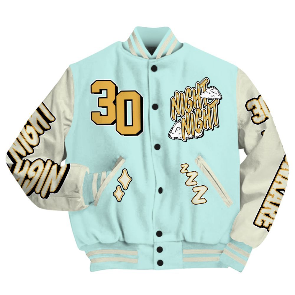 Varsity Jacket To Match Pure Platinum 4s - Seeya Skeleton All Over Print