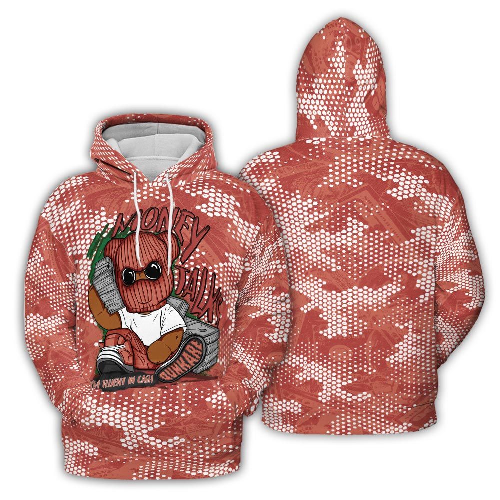Hoodie To Match Dune Red 13s Hoodie - Money Talk Bear Banknotes Art Hoodie Unisex