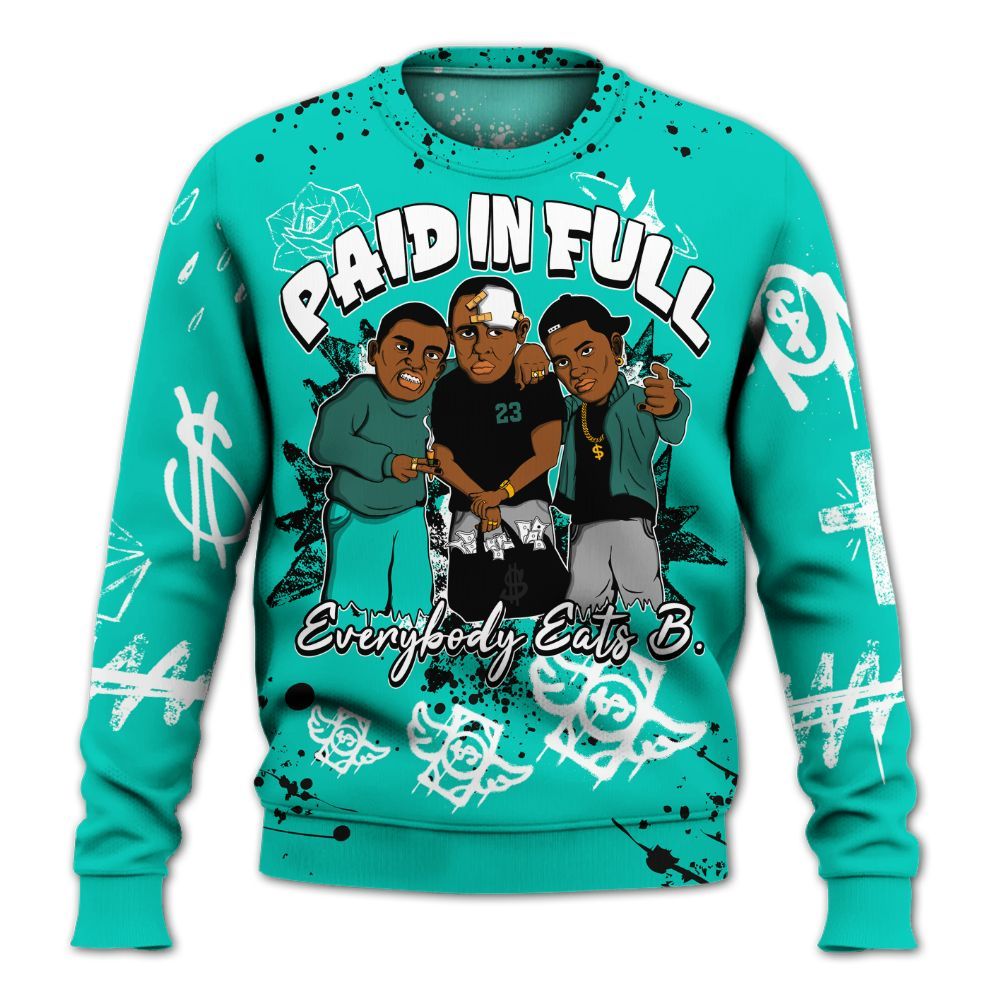 Sweatshirt To Match Air Max 95 Dark Tiffany - Everybody Paid In Full Crayon All Over Print