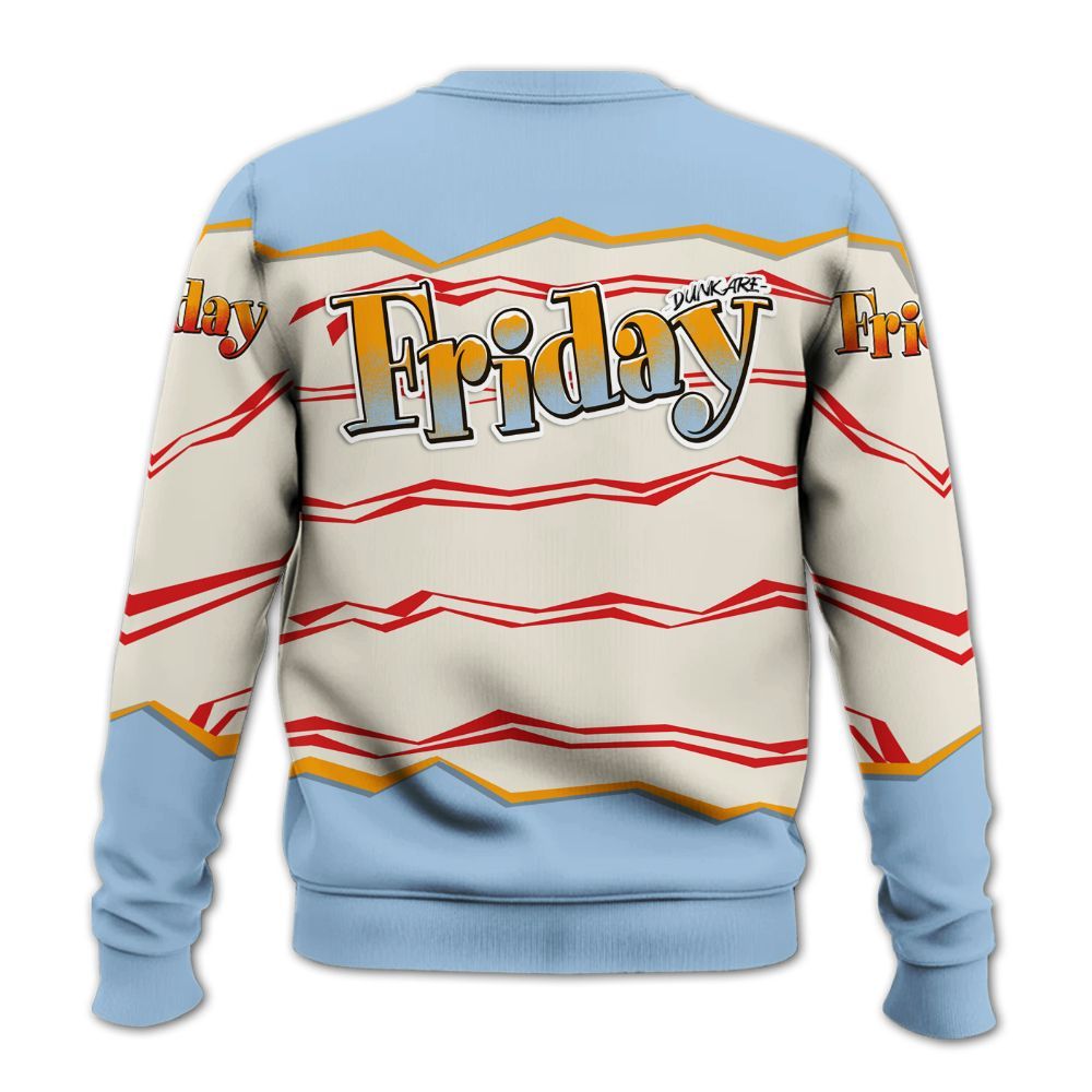 Sweatshirt To Match Retro High OG Pale Ivory Psychic Blue 1s - Friday Movie 90s TV All Over Print