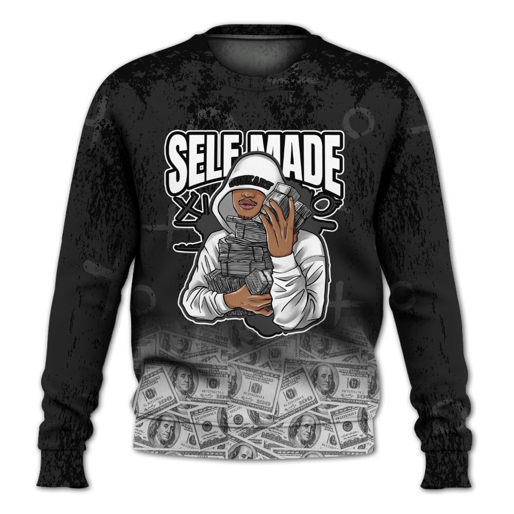 Sweatshirt To Match Black Cat NET 4s - Selfmade Unique Grunge All Over Print