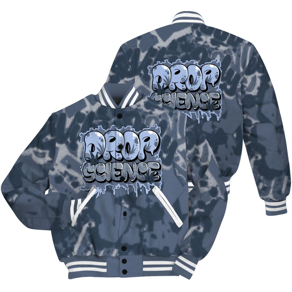 Varsity Jacket To Match Low Diffused Blue 11s Shirt - Drop Science Street All Over Print